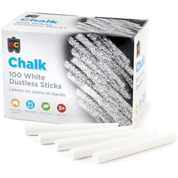 EC Chalk White Dustless Box of 100