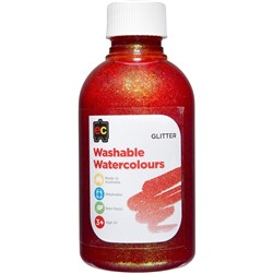 EC Washable Watercolour Paints 250ml Glitter Orange 