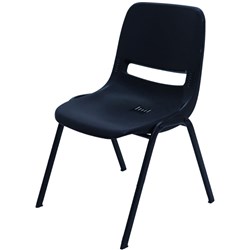 Rapidline P100 Stackable  Visitor Chair Black Polypropylene Shell