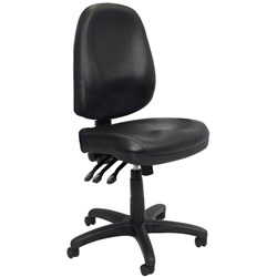 Rapidline PO500 Ergonomic  Heavy Duty Task Chair Black PU