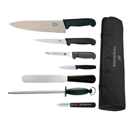 Victorinox 21.5cm Chefs Knife with Hygiplas & Vogue Knife Set