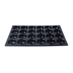 Vogue Aluminium Muffin Tray 24 Hole Non Stick - cup size 80x35mm