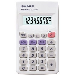 Sharp EL-233SB Pocket Calculator 8 Digit White