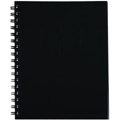 Spirax 511 Hard Cover Notebook A5 Ruled 200 Page Side Opening Black