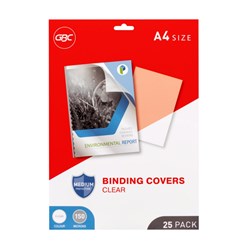 GBC Binding Cover A4 150 Micron Pack Of 25 Clear