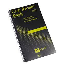 QUILL Q553 CARBONLESS BOOK 272x149mm Cash Receipt SB 