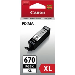 Canon Pixma PGI670XLBK Ink Cartridge High Yield Black