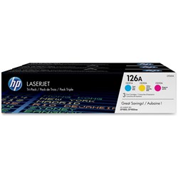 HP 126A Ink Cartridge 3 Pack Tri Colour CF341A 