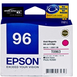 Epson T0963 UltraChrome K3 Ink With Vivid Magenta Ink Cartridge Magenta