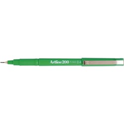 Artline 200 Fineliner Pen Fine 0.4mm Green 