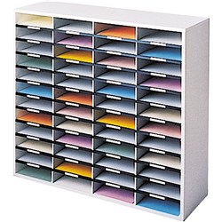 Fellowes Literature Organiser 48 Compartment w972xh881x d302mm Grey