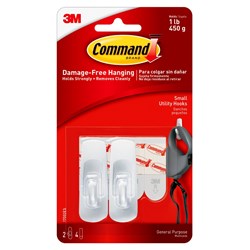 Command 17002 General Purpose Hooks Small White