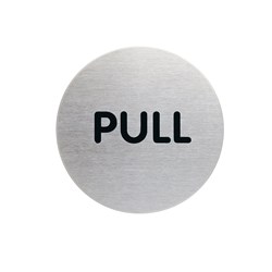 Durable Pictogram Sign Pull 65mm Silver  