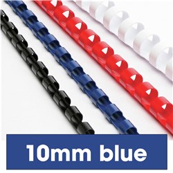 Rexel Plastic Binding Comb 9.5mm 21 Loop 60 Sheets Capacity Blue Pack Of 100