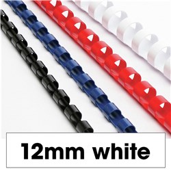 Rexel Plastic Binding Comb 12.5mm 21 Loop 90 Sheets Capacity White Pack Of 100