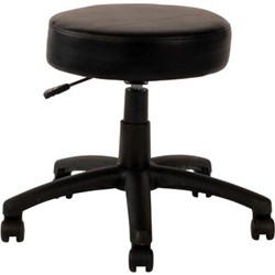 Utility Stool Height Adjustable Black PU