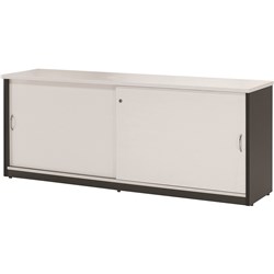 Logan Credenza Sliding Doors 1200W x 450D x 730mmH White And Ironstone