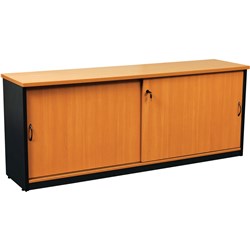 Logan Credenza Sliding Doors 1800W x 450D x 730mmH Beech And Ironstone