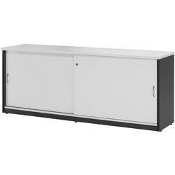 Logan Credenza Sliding Doors 1800W x 450D x 730mmH White And Ironstone