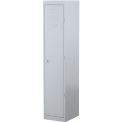 Steelco Steel Personnel Locker 1 Door 380W x 460D x 1830mmH Silver Grey