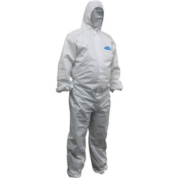 Maxisafe Koolguard Coveralls Disposable Laminated White 2X Large