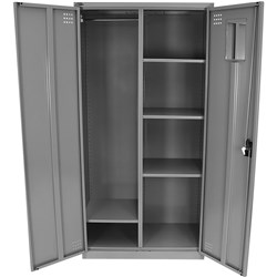 Steelco Steel Personal Wardrobe 914W x 463D x 1830mmH Silver Grey