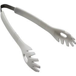 Connoisseur Plastic Salad Tongs 23cm White 