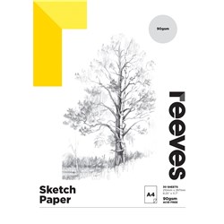 Reeves Artist Sketch Pad A4 90gsm 30 Sheet  