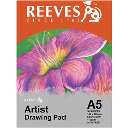 Reeves Drawing Pad A5 110gsm 50 Sheet  