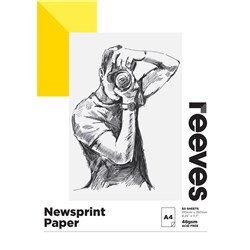 Reeves Newsprint Pad A4 48gsm 50 Sheet  