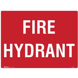 Brady Fire Sign Fire Hydrant 600W x 450mmH Polypropylene White/Red