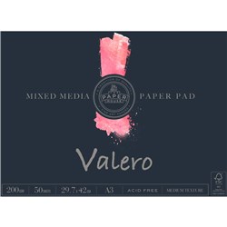 The Paper House Valero Pad A3 200gsm Mixed Media 50 Sheet  