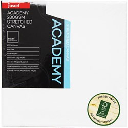 Jasart Academy Stretched Canvas 8 x 8 Inch Thin Edge 280gsm