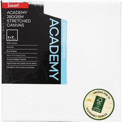 Jasart Academy Stretched Canvas 8 x 8 Inch Thick Edge 280gsm 