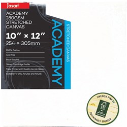 Jasart Academy Stretched Canvas 10 x 12 Inch Thick Edge 280gsm 