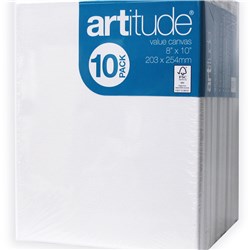 Artitude Canvas 8 x 10 Inch Thin Edge Pack of 10