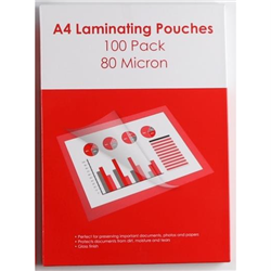 Stat Laminating Pouch A4 80 Micron Pack of 100