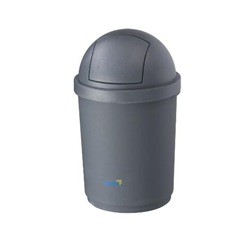 Oates Dome Flip Top Bin 28 Litre Grey BB-28DGY