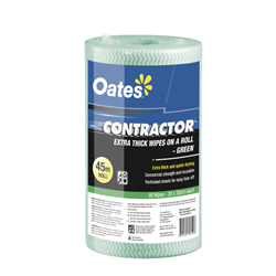 Oates Contractor Extra Thick Wipes Roll 90 Sheets - Green CLR-090-G