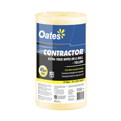 Oates Contractor Extra Thick Wipes Roll 90 Sheets - Yellow CLR-090-Y