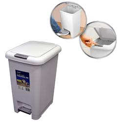 Oates Push and Pedal Bin 30 Litre White 30PPW