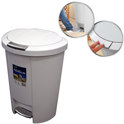 Oates Push and Pedal Bin 50 Litre White BB-50PPW