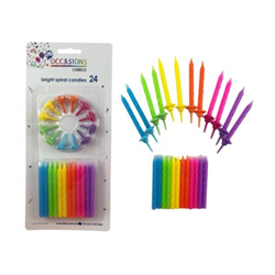 Alpen Candle Solid Brights Pk24 With 12 Holders