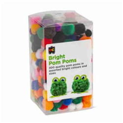 EC Pom Poms Brights 300 Pack