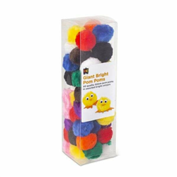 EC Pom Poms Brights 50mm 50 Pack