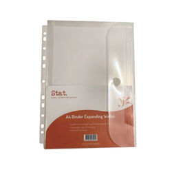 Stat Expanding Binder Wallet A4 Clear Pk10