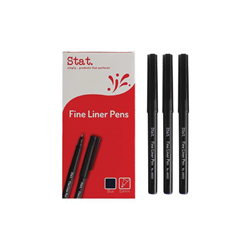 Stat Pen Fineliner 0.4 mm Fibre Nib Blue Bx12