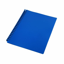 SStat Display Book A4 Refillable 20 Pocket Blue