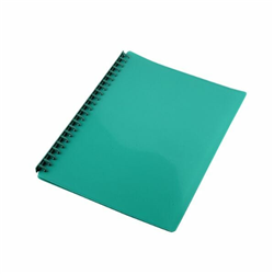 Stat Display Book A4 Refillable 20 Pocket Green