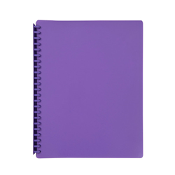 Stat Display Book A4 Refillable 20 Pocket Purple